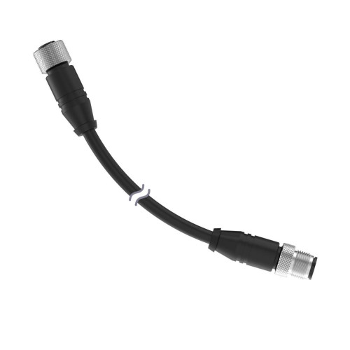 Cordset: Double Ended M12, 8-pin Straight Female, 8-pin Straight Male Shielded, 0.91 m 8x24 Dark Green TPE Jacket, Nickel-Plated Brass Coupling Nuts