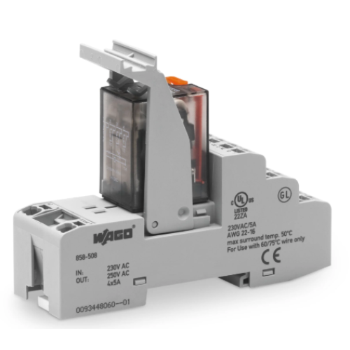 Sockets with a Industrial Relay (858 Series)