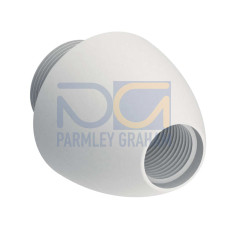 Accessory: Mounting base adapter/cover, Material: White UHMW, 1/2 in NPSM/DN15 pipe and 30 (1-3/16 in) drilled hole, Mounting hardware included