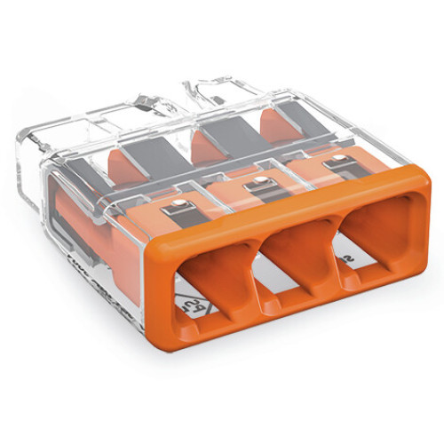 3 WAY 4mm&sup2; PUSH WIRE&reg; splicing connector