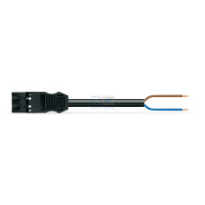 pre-assembled connecting cable, Eca, Plug/open-ended, black