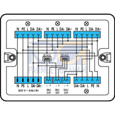 Distribution box, 230 V + DALI, 1 input, white