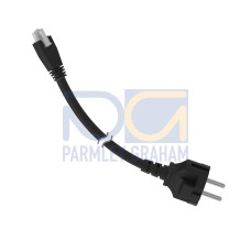 Cordset: Double Ended Molex to AC Plug, 3-pin Straight Female, 3-pin Straight Male, 1.83 m 3x18 Black PVC Jacket, PVC Black