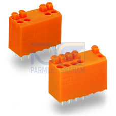 PCB terminal block, push-button, 1.5 mm&sup2;, orange