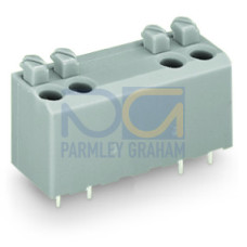 PCB terminal block, push-button, 1.5 mm&sup2;, gray