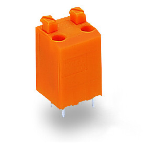 PCB terminal block, push-button, 1.5 mm&sup2;, orange