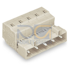1-conductor male connector, CAGE CLAMP&reg;, 2.5 mm&sup2;, light gray
