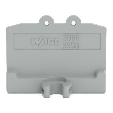 End plate, with fixing flange, 1.3 mm thick, gray