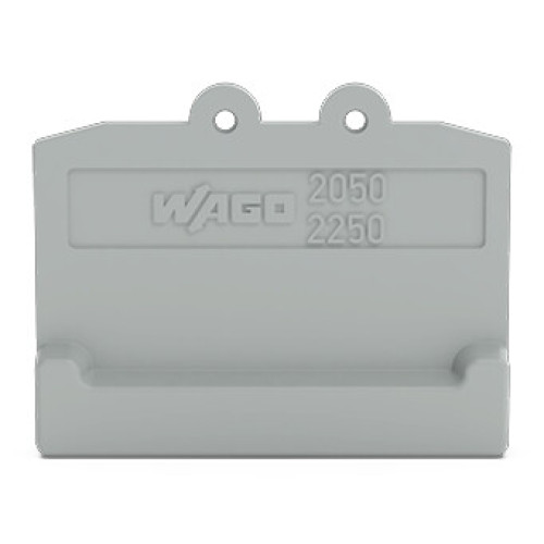 End plate, for terminal blocks with snap-in mounting foot, 3.4 mm thick, gray