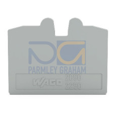 End and intermediate plate, 1.1 mm thick, gray