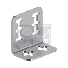 Bracket: Right-Angle, 12-gauge stainless steel right-angle bracket, Used with R55 Color Mark sensors