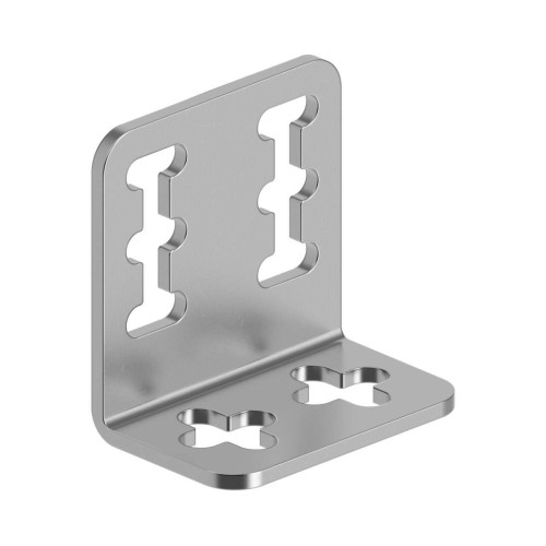 Bracket: Right-Angle, 12-gauge stainless steel right-angle bracket, Used with R55 Color Mark sensors