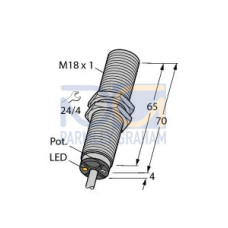 Capacitive Sensor, Rated switching distance 5 mm, Flush, Cable length