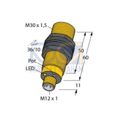 Capacitive Sensor, Rated switching distance 15 mm, Flush, M30 &times; 1.5