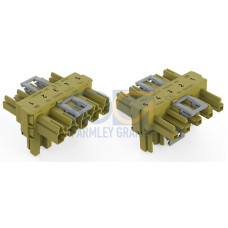 T-distribution connector, 5-pole, Cod. B, light green