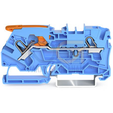 2-conductor through terminal block, with lever and Push-in CAGE CLAMP&reg;, 4 mm&sup2;, blue