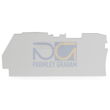 End and intermediate plate, 1 mm thick, gray