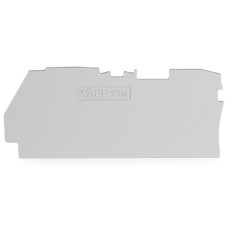 End and intermediate plate, 1 mm thick, , gray