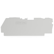 End and intermediate plate, 1 mm thick, for 3-conductor terminal blocks, gray