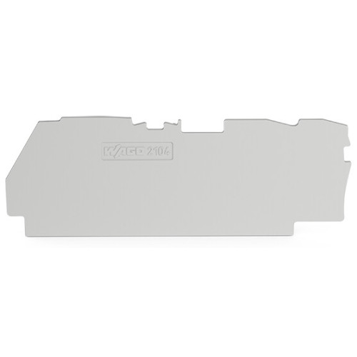 End and intermediate plate, 1 mm thick, for 3-conductor terminal blocks, gray