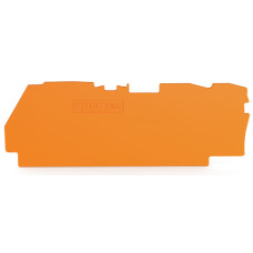 End and intermediate plate, 1 mm thick, for 3-conductor terminal blocks, orange
