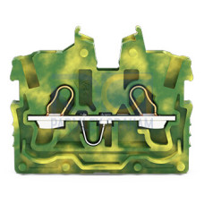 2-conductor miniature through terminal block, with operating slots, 1 mm&sup2;, green-yellow
