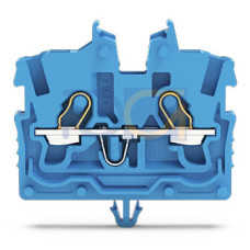 2-conductor miniature through terminal block, with operating slots, 1 mm&sup2;, blue