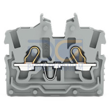 2-conductor miniature through terminal block, with operating slots, 1 mm&sup2;, gray