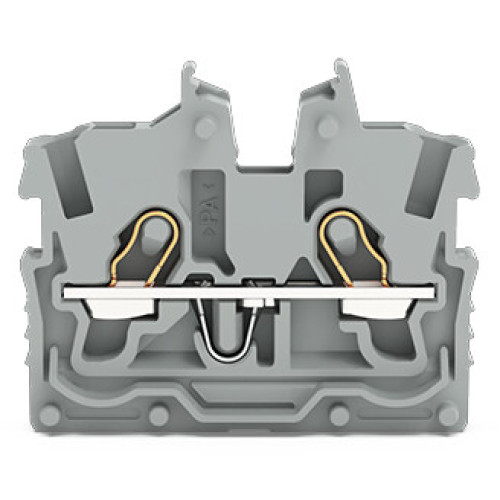 2-conductor miniature through terminal block, with operating slots, 1 mm&sup2;, gray