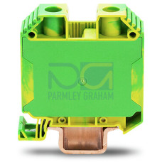 2-conductor ground terminal block, 35 mm&sup2;, SCREW CLAMP CONNECTION, green-yellow