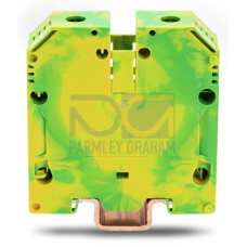 2-conductor ground terminal block, 70 mm&sup2;, SCREW CLAMP CONNECTION, green-yellow