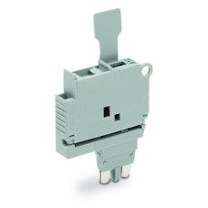 Fuse plug, with pull-tab, for 5 x 20 mm miniature metric fuse, gray