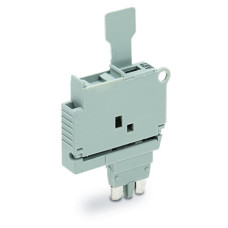 Fuse plug, with pull-tab, for 5 x 20 mm miniature metric fuse, gray