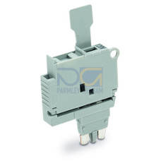 Fuse plug, with pull-tab, for 5 x 20 mm miniature metric fuse, gray