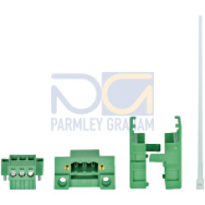 PMI, accessories, supply voltage connector set, 3-pin, for PMIvisu,PMIopen and PMImicro, 3-part, consisting of connector, socket andbracket.