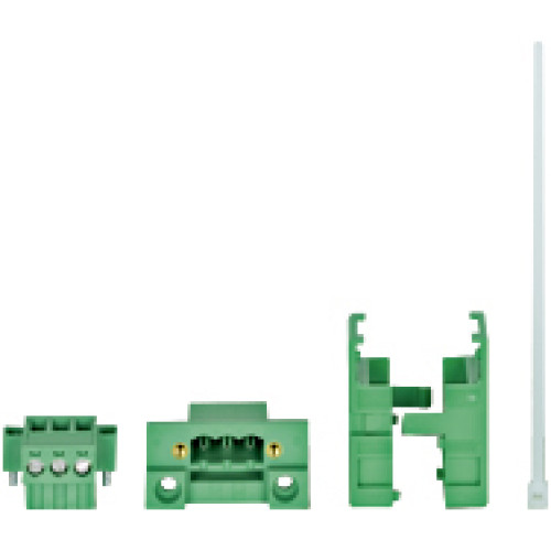 PMI, accessories, supply voltage connector set, 3-pin, for PMIvisu,PMIopen and PMImicro, 3-part, consisting of connector, socket andbracket.
