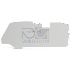 End and intermediate plate, 1 mm thick, gray