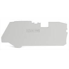 End and intermediate plate, 1 mm thick, gray