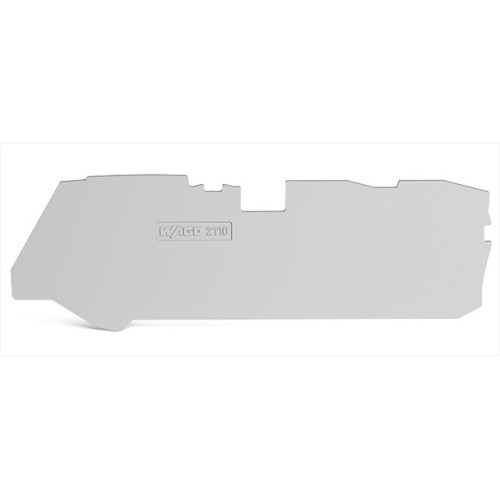 End and intermediate plate, 1 mm thick, for 3-conductor terminal blocks, gray