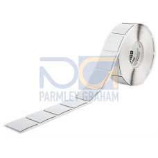 Push-button marker, for frames, to be snapped in or glued in place, 27 x 27 mm, silver-colored