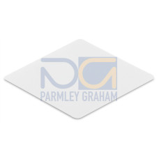 Cover, for frames, snap-in type, 27 x 27 mm, halogen-free, transparent