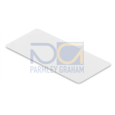 Cover, for frames, snap-in type, 27 x 12.5 mm, halogen-free, transparent