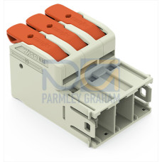 1-conductor male connector, lever, Push-in CAGE CLAMP&reg;, light gray