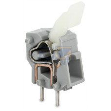 Stackable PCB terminal block, finger-operated levers, 2.5 mm&sup2;, gray