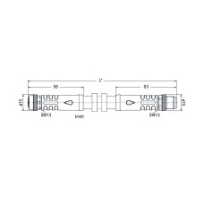 Power cable, M12L socket,  straight, M12L plug,  straight,