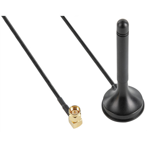 Magnetic foot antenna, with 2.5m cable and SMA plug, GSM/ UMTS/ LTE/ Bluetooth&reg;/ WLAN