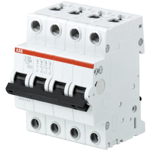 S204-B100 Miniature Circuit Breaker - 4P - B - 100 A