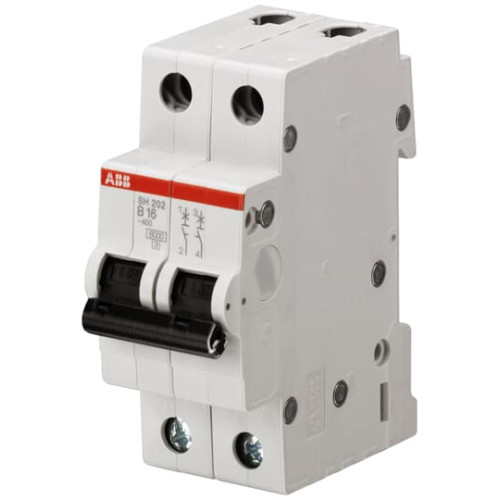 SH202-B16 Miniature Circuit Breaker - 2P - B - 16 A