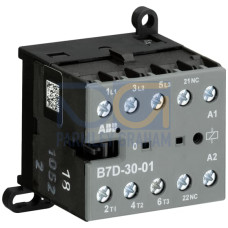 B7D-30-01-01 Mini Contactor 24 V DC - 3 NO - 0 NC - Screw Terminals