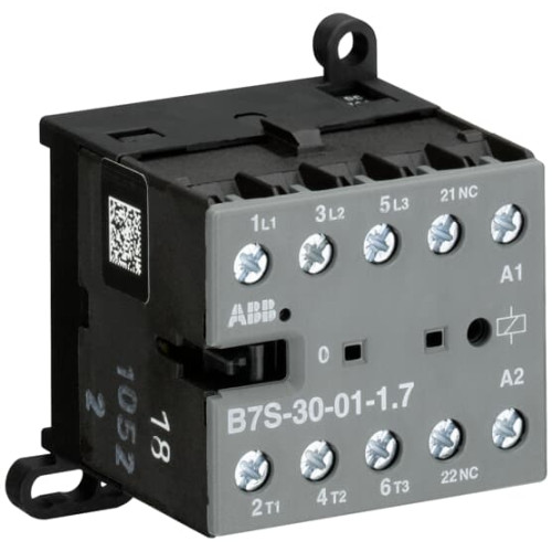 B7S-30-01-1.7-71 Mini Contactor 24 V DC - 3 NO - 0 NC - Screw Terminals